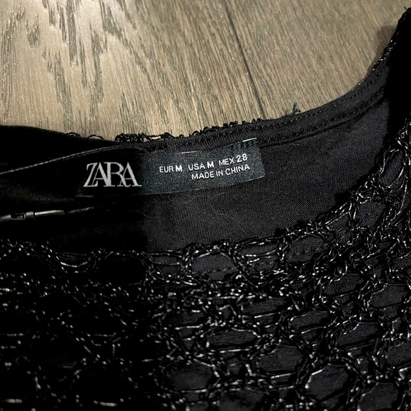 Zara Black mesh net dress - Picture 5 of 6